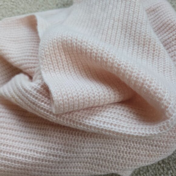 Halogen Accessories - Halogen PINK Cashmere Shaker Stitch Infinity Scarf Pale Pink